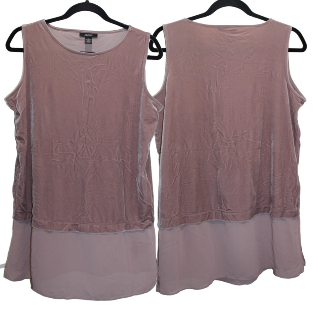 Alfani Mauve Mock Layer Tunic Small